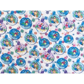 Cotton Quilt Fabric Christmas Ball Ornaments by 1/2 Yard