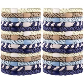 Hair Ties for Thick Hair, Funtopia 30 Pcs Hair Tie Bracelet Ponytail Holders, High Elastic Sports Hair Ties for Girls and Women Hair Accessories, Mixed Color