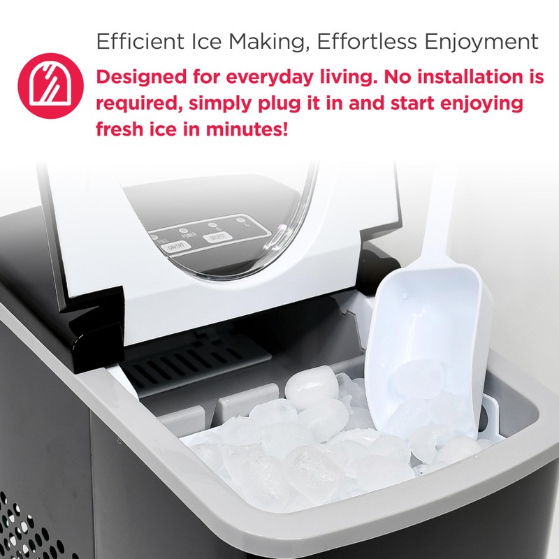 Frigidaire 26 Lbs per Day Portable Compact Maker, Ice Making
