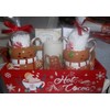 Hot Cocoa Box Gift Basket 2 Mugs Peppermint Spoon Marshmallows