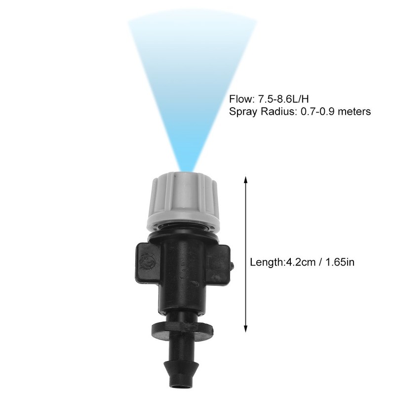 50Pcs Misting Nozzles Kit Patio Garden Sprinkler Head Set Plastic