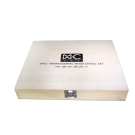 6 Piece Wood Chisel Set Woodworking Chisel Kit with Chrome-Vanadium Steel and hornbeam Handles, Premium Wooden Case for Carpenter Craftsman Gift for Men