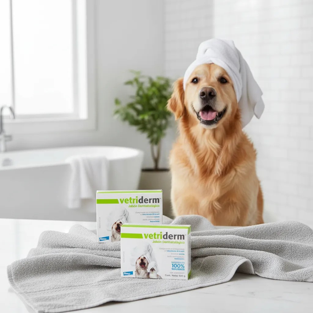 2 Pzas Vetriderm Bayer Jabón Dermatológico Blanco