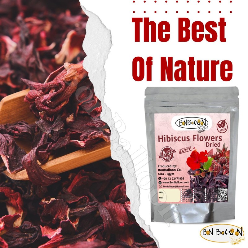 Natural Hibiscus Flower Tea Dried Egyptian Herbal Caffeine Free Aswani