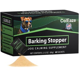 Dog Calming Powder with Chamomile & Valerian Root - Anxiety & Stress Relief for Dogs - Helps with Noise, Thunder, Travel & Separation - Chicken Flavor 60 Grams