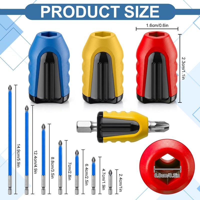 15 Pcs Magnetic Screw Holder Rings, 1/4 Inch/ 6.35 mm