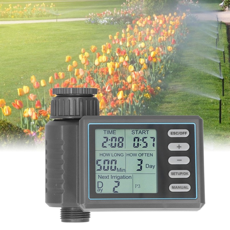 LCD Electronic Garden Digital Water Timer Watering Irrigation Controller with