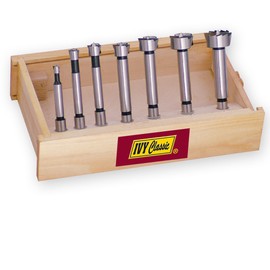 IVY Classic 46182 7-Piece Forstner Bit Set, High-Carbon Steel, Wooden Case