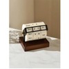 SELECOCO Rotating Perpetual Calendar Wooden Tabletop Stylish Scandinavian Interior Simple