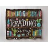 Reading is My Happy Place Blanket - Cozy Bookshelf Throw