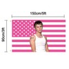 MAGJIUKE Chad American Flag Tapestry - Pink Michaell USA Flag