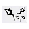 4 x 'Leaping Dancer' Temporary Tattoos - Water Resistant, Skin-Safe,