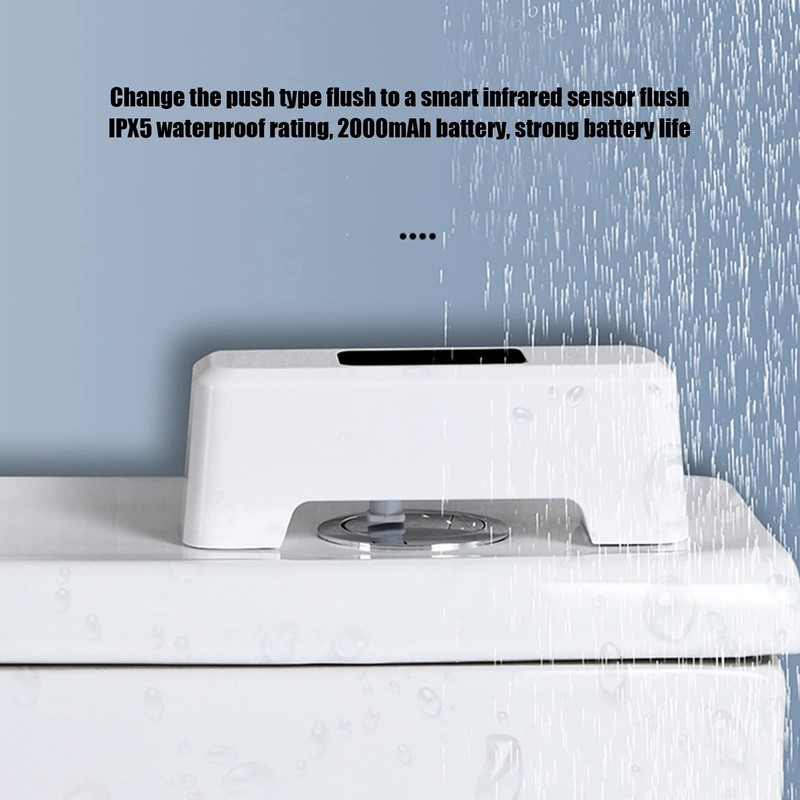 Automatic Toilet Flusher, Smart Toilet Flush Sensor, Hands-Free, Motion Activated,