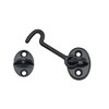 QCAA Forged Brass Cabin Hook Latch & Eye, 2-1/2", Matte