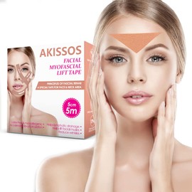 Akissos Forehead and Between the Eyes Wrinkle Plaster, The Original Wrinkle Plaster, Non-Invasive Wrinkle Smoother for Forehead Wrinkles, 5 cm x 5 m, 1 Roll