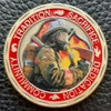 Challenge Coin: Firefighter #1 St. Florian with Fire Logo