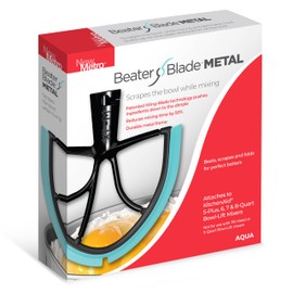New Metro Design Beater Blade, Fits 5-Plus, 6, 7 & 8-Qt Bowl-Lift stand mixers, Aqua