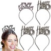RhinestoneSash 30th Birthday Party Supplies - SET OF 4: Black