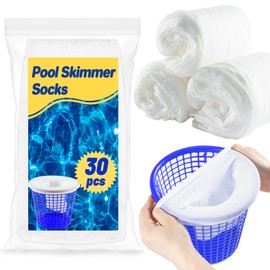 Sukh Pool Skimmer Socks Filte - 30PCS Pool Socks Skimmer Filter Socks Pool Skimmer Basket Sock Pool Filter Socks Pool Cleaning Filter Socks Cleans Debris,Leaves for In-Ground,Above Ground Pools