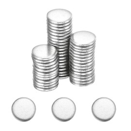 MECCANIXITY 50Pcs Stainless Steel Disc Blank Stamping Tag Engraved Stainless Steel Round Charm Pendant 1mm(T) 6mm/0.24" for Pendant Bracelet Necklace Jewelry Making Earring
