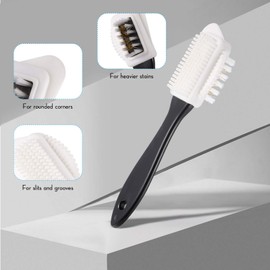 El kit de 6 cepillos de gamuza y nobuck incluye 1 cepillo para polvo de cerdas, 1 cepillo para polvo de gamuza crepé, 1 cepillo para polvo de zapatos de 4 vías, 2 borradores de gamuza y 1 paño de pulido de microfibra para limpiar zapatos de piel, botas, 