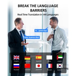 Translator Earbuds Real-Time for Language Translation: AI 3-in-1 Open Ear Buds Device Wireless Bluetooth Headphones Two-Way Instant Translating Smart Pods for Travel Business Learning