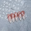 6 Blätter 5D Geprägt Spitze Blume Nagelsticker, 5D Stereoskopische Blume