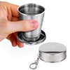 Collapsible Travel Cup with Lid 2.5Oz (75ml) - Leak-Proof Сollapsible