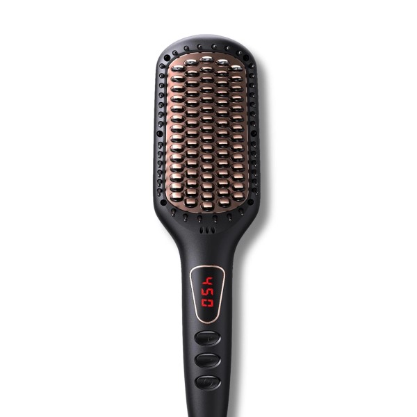 MEGAWISE Black Hair Straightener Brush 2023 MCH Technology 450F Fast