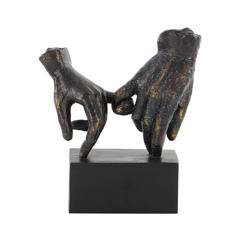 Deco 79 Polystone Hands Sculpture, 9" x 4" x 10",
