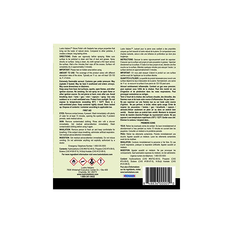 Lustro Italiano Stone Polish, 11 oz.