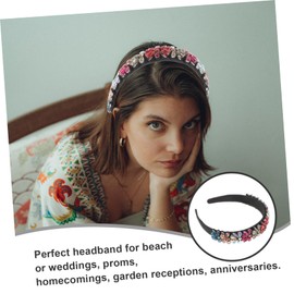 Healeved Diamond Headband for Women Rhinestone Hairband Headband Chic Headwear Party Headdress