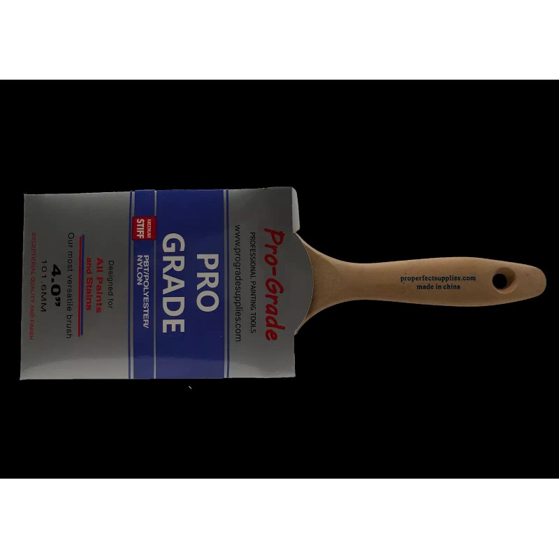 Pro-Grade 1PK 4" Flat House Wall,Trim Paint Brush Set Home