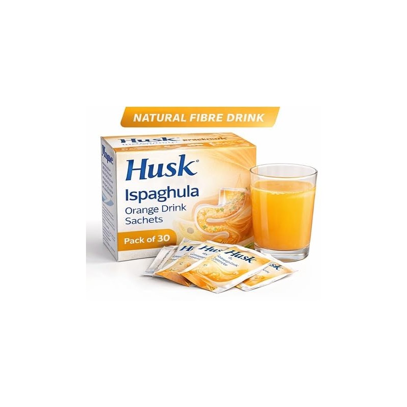 Ispaghula Husk Orange Drink Sachets Contains Natural Fibre Pack of