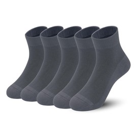 SERISIMPLE Kids Viscose Bamboo Above Ankle Socks Breathable Thin Summer Crew Comfortable Mesh Girls Boys Socks 5 Paris (US, Alpha, X-Large, Regular, Dark grey)