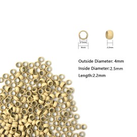 500 Pcs 4mm Micro Link Beads Hair Extensions Beads Copper Nano Rings Beads Hair Beads Hair Extension Tool (Blonde)