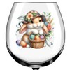 x12 Easter Rabbit Bunny Glass Vinyl Decal Stickers Colour ol427