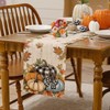 Cloudfomila Fall Pumpkin Blessed Table Runner Farmhouse Burlap Table Runners,