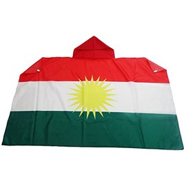 AZ FLAG - Kurdistan Flag - 5ft x 3ft - Cape Kurd Flag 100% Polyester with Integrated Sleeves - Body Flag - 80g