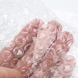 Cymax 2 Rolls of Bubble Wrap for Moving House, 300mm x 22m Total, Small Bubblewrap Air Bubble for Packing Shipping Posting, Perforated Every 30cm, 20 Fragile Stickers Included