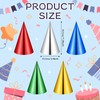 Haiabei 30Pcs 7.3 * 4.9Inches Cone Party Hats Colorful Metallic