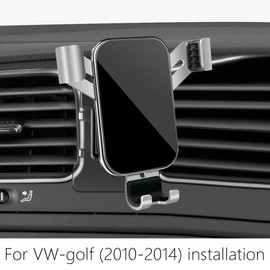Car Phone Holder for Volkswagen Golf 2010 2011 2012 2013 2014 and VW Golf GTI 2010-2014 Auto Interior Accessories Best Cell Phones Mount Cellphone Mobile Cradle Charging Navigation Screen Stand