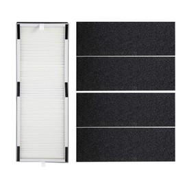 LP-HF250 Filter Replacement for Live Pure LP-HF250 LP-PF600 SierraTall Tower Air Purifier: 5 pack 1 H13 True H-EPA Filter+ 4 x Activated carbon used for Kitchen,Living Room,Bedroom,Office