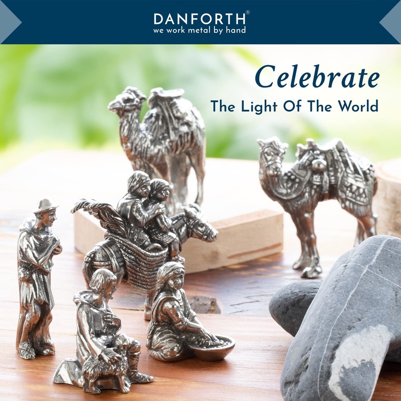 DANFORTH Pewter Port Sheep with Lamb - Pewter Nativity Figurine