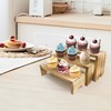 Yikaroeli Display Risers-3 Tier Wood Risers Decorative Rectangular Display Stands