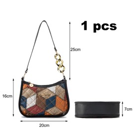 KMKANPO Women's small handbag, shoulder bag, women's retro armpit bag, small handbag, small bag women's with zip, tote bag women, bag small, for girls, black