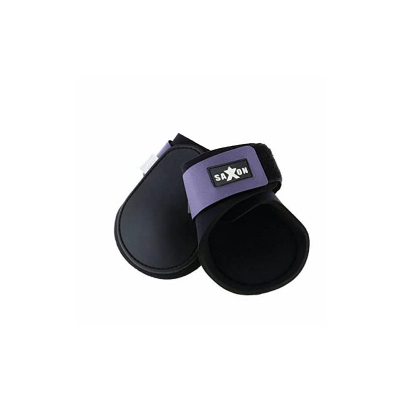 Saxon Contoured Fetlock Boots, Black/Purple, Cob