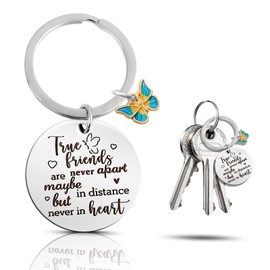 Ouligay Friendship Keychain Gifts Bestie Gift for Women Bff Girls Best Friends Long Distance Friendship Gifts Butterfly Cute Key Chain Graduation Coworker Leaving Goodbye Farewell Gift