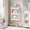 MAHANCRIS 3-Tier Kids Bookshelf, Wall Mounted Book and Toy Storage