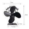 Ailgely Heat Powered Wood Stove Fan 4 Blades,Fireplace Fans Non